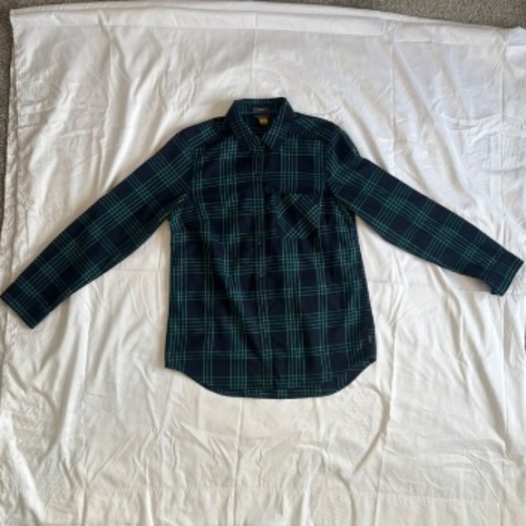 Eddie Bauer  Expedition Flex Flannel Shirt | Womens M | Classic Fit | Blue Plaid - Picture 11 of 13